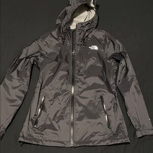 Black North Face rain jacket
